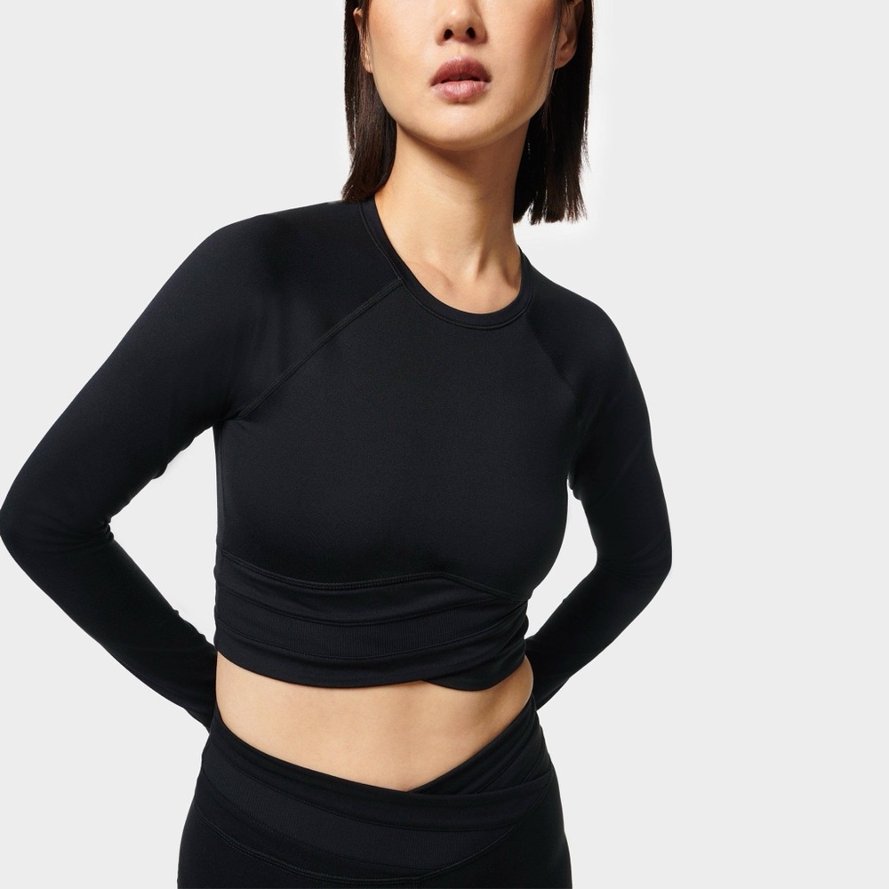 Sweaty Betty All Day Wrap Waist Long Sleeve Top